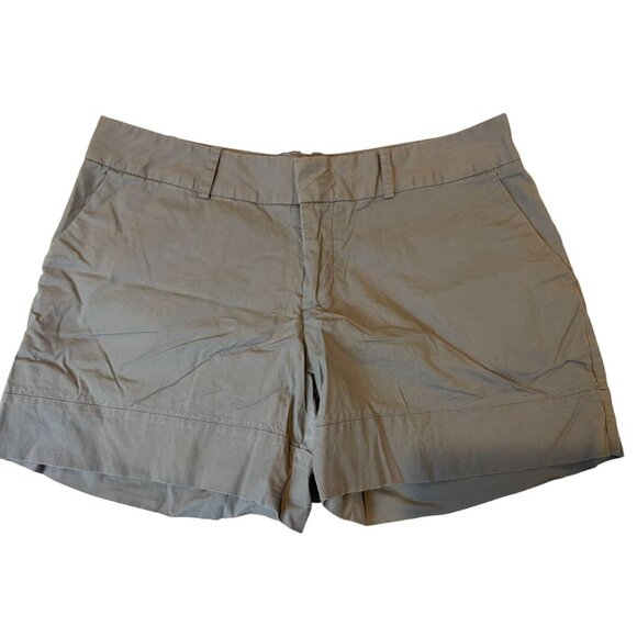 Mossimo Women Chino Shorts Flat Front Low Rise Stretch Cotton Blend Gray Size 10 - Picture 1 of 8